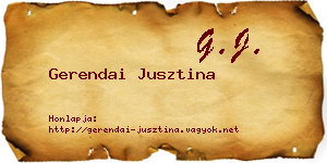 Gerendai Jusztina névjegykártya